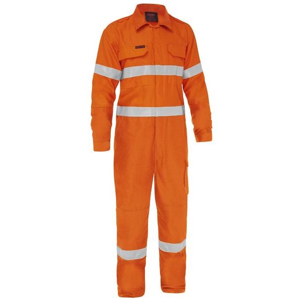 Bisley Apex 185 Taped Hi Vis FR Ripstop Vented Coverall (BC8478T) - Ace Workwear