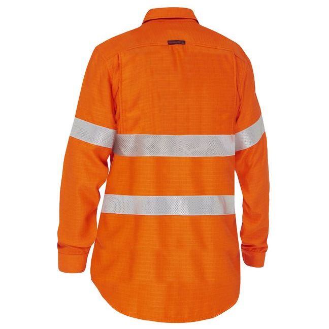 Bisley Apex 160 Womens Taped Hi Vis Ripstop Vented Shirt (BL8339T) - Ace Workwear