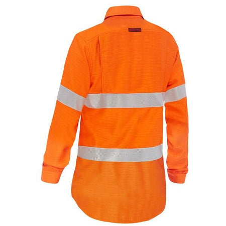 Bisley Apex 185 Womens Taped Hi Vis Ripstop FR Vented Shirt (BL8439T) - Ace Workwear