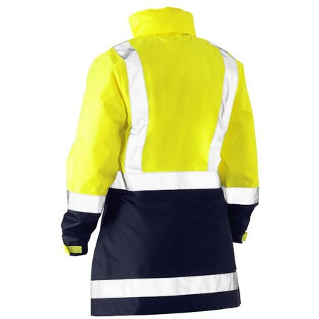 Bisley Womens Taped Hi Vis Recycled Rain Shell Jacket (BJL6766T) - Ace Workwear