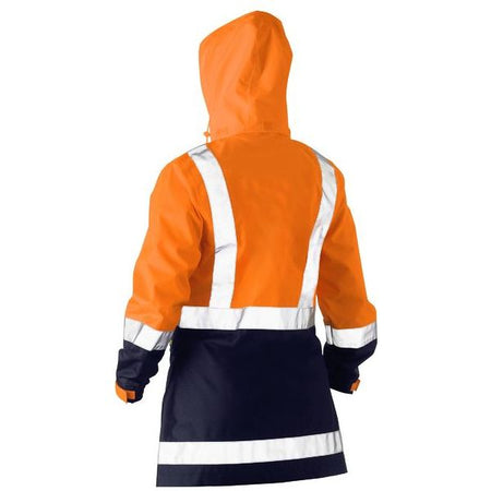 Bisley Womens Taped Hi Vis Recycled Rain Shell Jacket (BJL6766T) - Ace Workwear