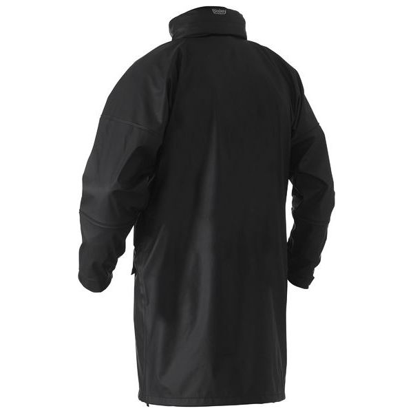 Bisley Stretch PU Rain Coat With Built In Concealed Hood (BJ6835) - Ace Workwear