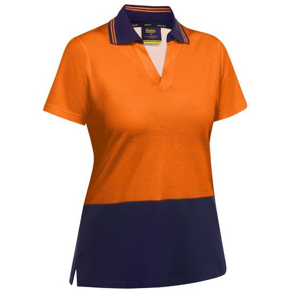 Bisley Women's Hi Vis V-Neck Polo (BKL1234)