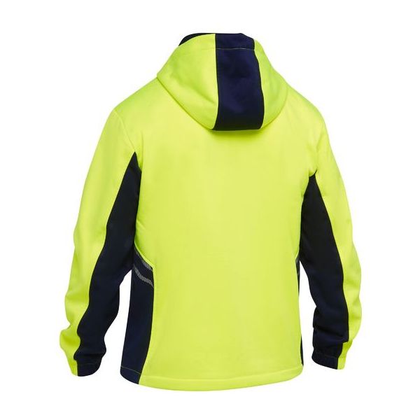 Bisley Hi Vis Liquid Repellent Fleece 1/2 Zip Hoodie (BK6571)