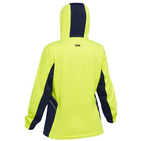 Bisley Women's Hi Vis Liquid Repellent Fleece 1/2 Zip Hoodie (BKL6571) - Ace Workwear