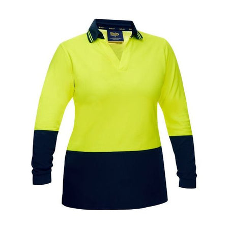 Bisley Women's Hi Vis V-Neck Polo (BKL6234) - Ace Workwear