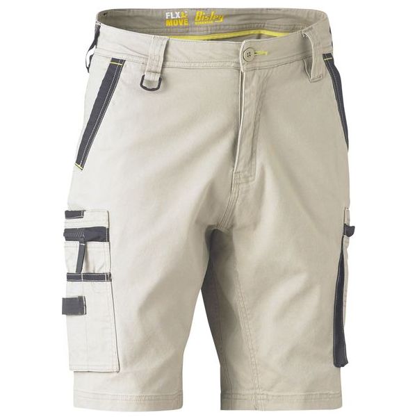 Bisley Flx & Move Stretch Utility Zip Cargo Short (BSHC1330) - Ace Workwear