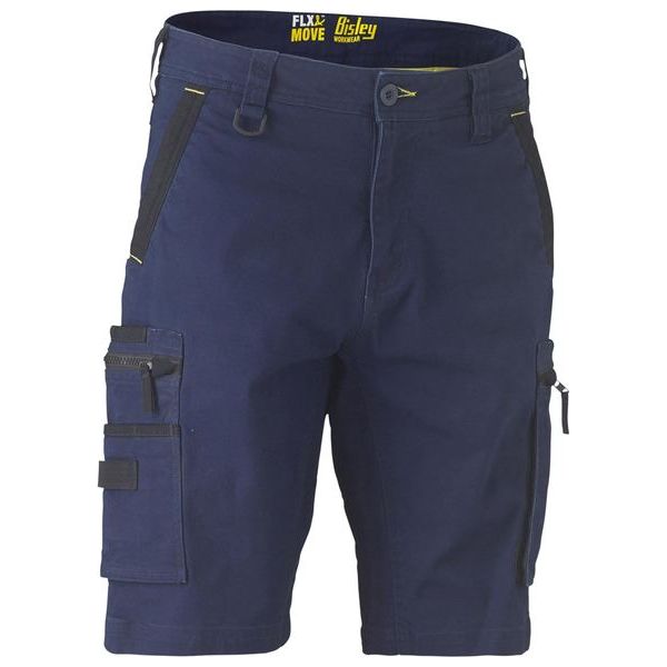 Bisley Flx & Move Stretch Utility Zip Cargo Short (BSHC1330) - Ace Workwear