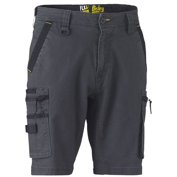 Bisley Flx & Move Stretch Utility Zip Cargo Short (BSHC1330) - Ace Workwear