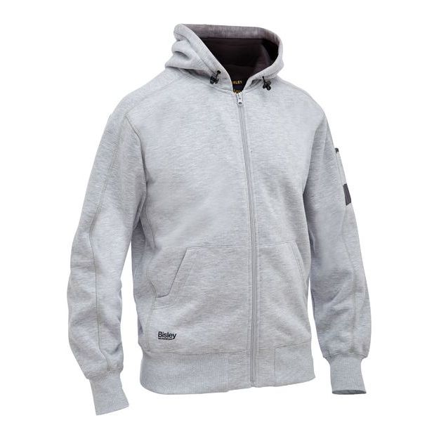 Bisley Work Fleece Full Zip Hoodie With Kangaroo Pouch Pockets BK6725