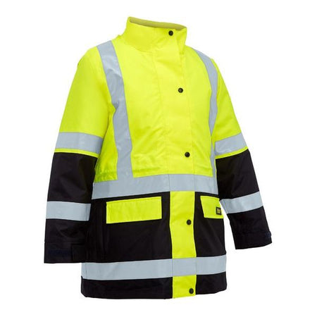 Bisley Womens Taped Hi Vis 5 In 1 Rain Jacket (BKL6975) - Ace Workwear