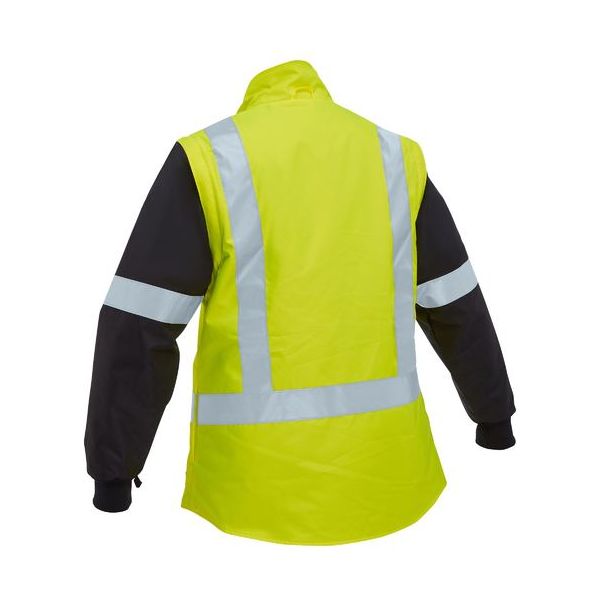 Bisley Womens Taped Hi Vis 5 In 1 Rain Jacket (BKL6975) - Ace Workwear