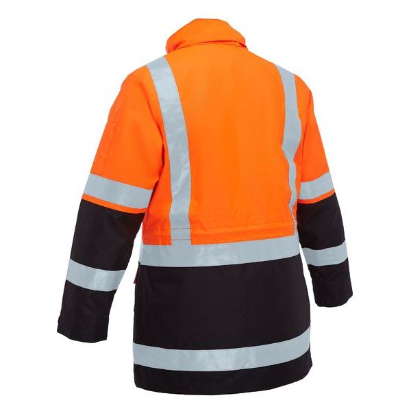 Bisley Womens Taped Hi Vis 5 In 1 Rain Jacket (BKL6975) - Ace Workwear