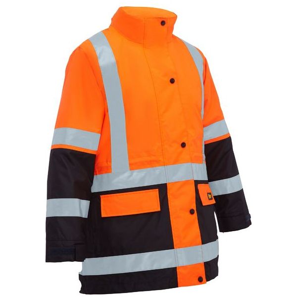 Bisley Womens Taped Hi Vis 5 In 1 Rain Jacket (BKL6975) - Ace Workwear