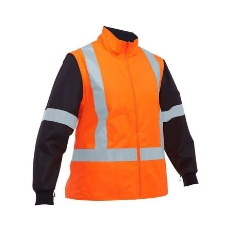 Bisley Womens Taped Hi Vis 5 In 1 Rain Jacket (BKL6975) - Ace Workwear