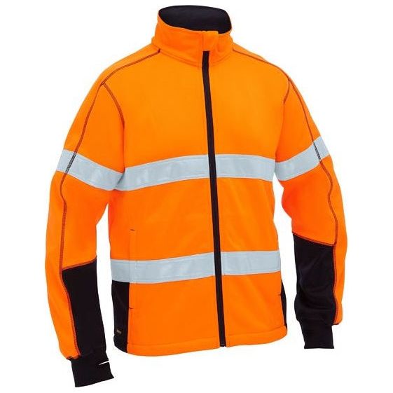 Bisley Mens Taped Hi Vis Zip Front Fleece Jacket (BK6611T)