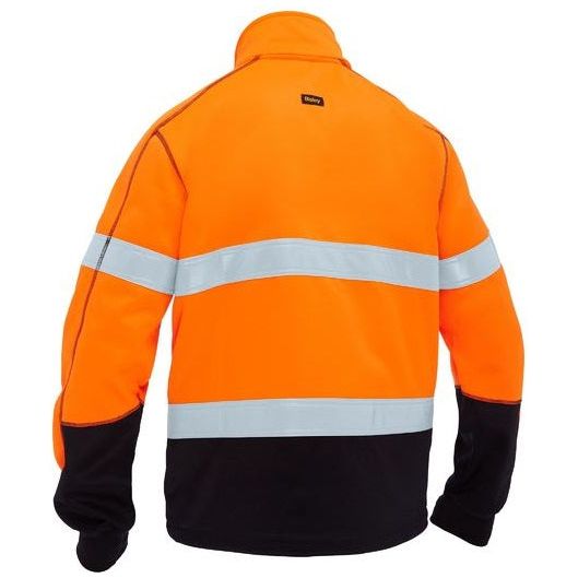 Bisley Mens Taped Hi Vis Zip Front Fleece Jacket (BK6611T)