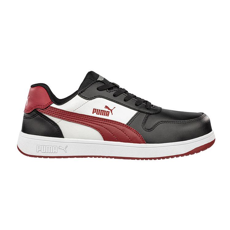 Puma Red/Black Frontcourt Low Fibreglass Toe Cap Lace Up Safety Shoe (640207) (Pre Order) - Ace Workwear