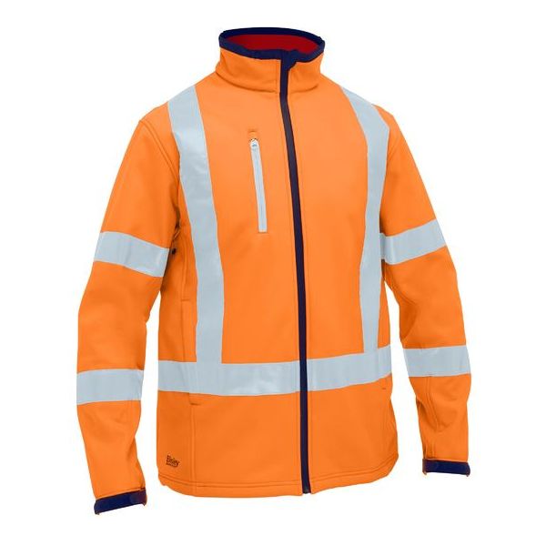 Bisley X Taped Hi Vis Soft Shell Jacket (BJ6059XT) - Ace Workwear