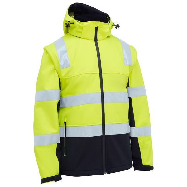 Bisley Taped Two Tone Hi Vis 3 In 1 Soft Shell Jacket (BJ6078T) - Ace Workwear