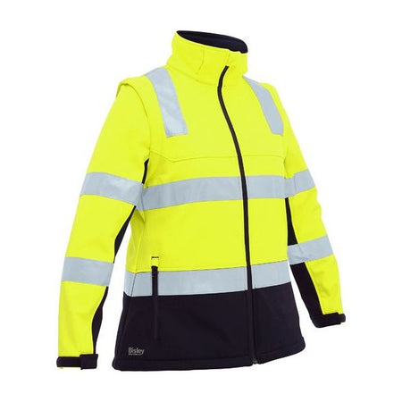 Bisley Womens Taped Two Tone Hi Vis 3 In 1 Soft Shell Jacket (BJL6078T) - Ace Workwear