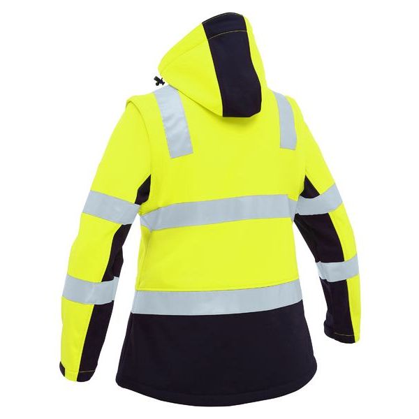 Bisley Womens Taped Two Tone Hi Vis 3 In 1 Soft Shell Jacket (BJL6078T) - Ace Workwear