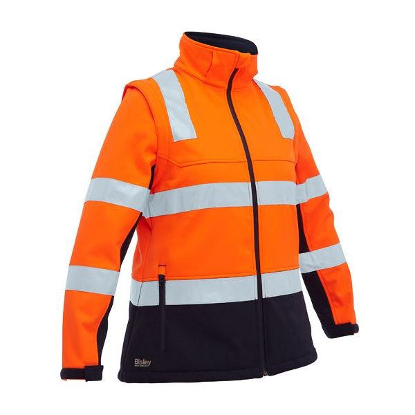 Bisley Womens Taped Two Tone Hi Vis 3 In 1 Soft Shell Jacket (BJL6078T) - Ace Workwear