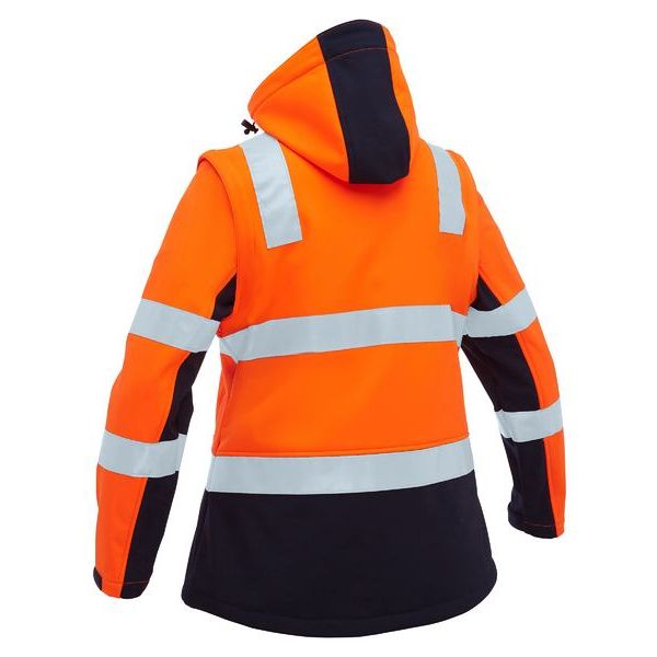 Bisley Womens Taped Two Tone Hi Vis 3 In 1 Soft Shell Jacket (BJL6078T) - Ace Workwear