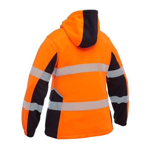 Bisley Womens Flx & Move Hi Vis Taped Liquid Repellent Fleece Hoodie (BKL6571T) - Ace Workwear