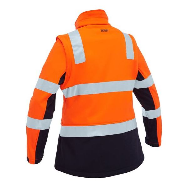 Bisley Womens Taped Two Tone Hi Vis 3 In 1 Soft Shell Jacket (BJL6078T) - Ace Workwear