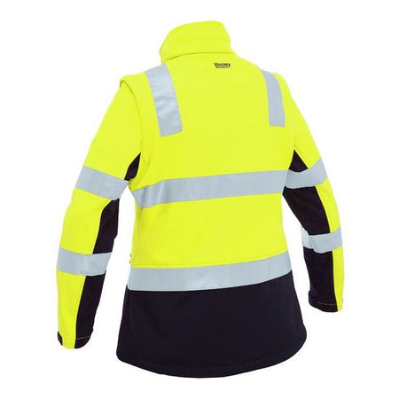 Bisley Womens Taped Two Tone Hi Vis 3 In 1 Soft Shell Jacket (BJL6078T) - Ace Workwear