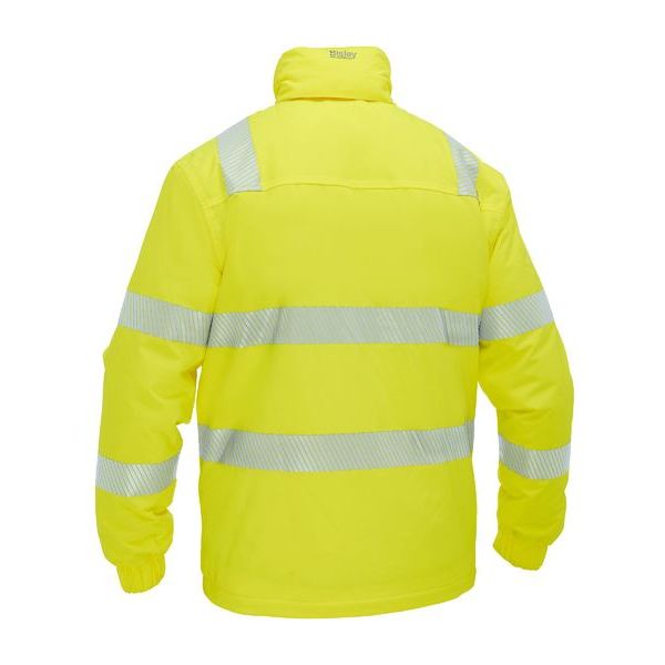 Bisley Taped Hi Vis Heated Jacket With Hood (BJ6842T) - Ace Workwear