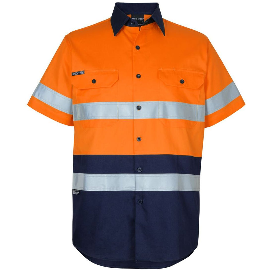 JB's Hi Vis (D+N) S/S 150g Work Shirt (6DNWS)