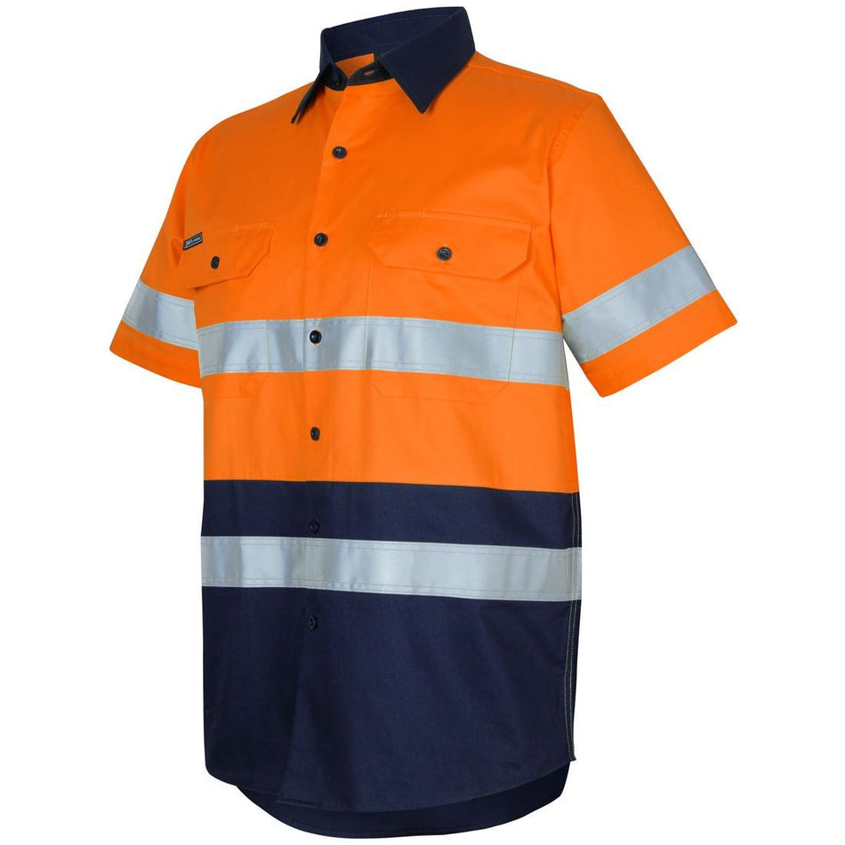 JB's Hi Vis (D+N) S/S 150g Work Shirt (6DNWS)