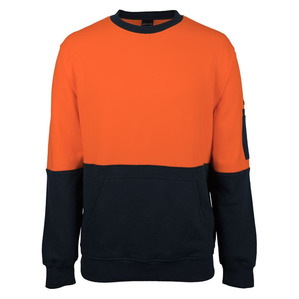 JB's Hi Vis 310 Cotton Crew Neck Fleece (6HVCM)