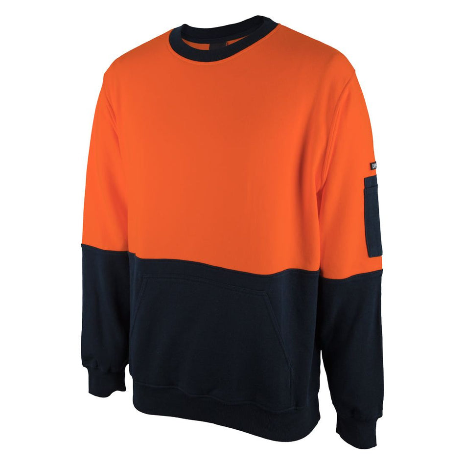 JB's Hi Vis 310 Cotton Crew Neck Fleece (6HVCM)