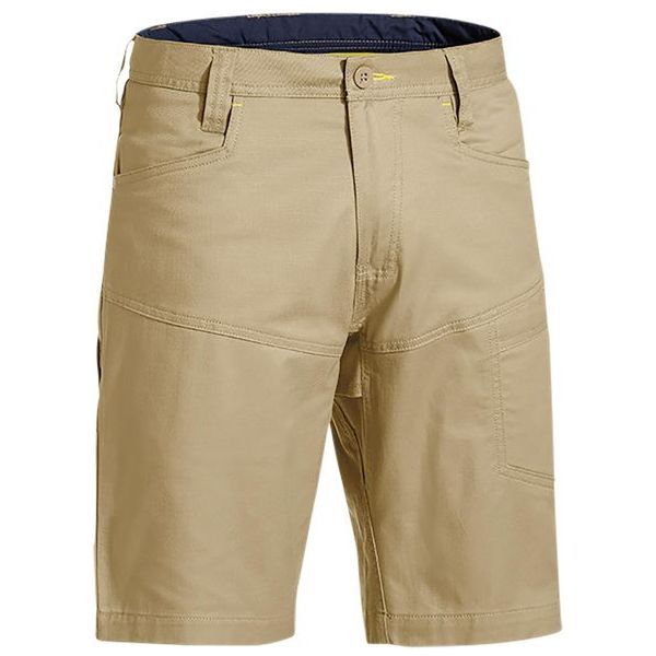 Bisley Mens Ripstop Vented Flat Front Work Short With Multi Purpose Pockets (BHS1474)