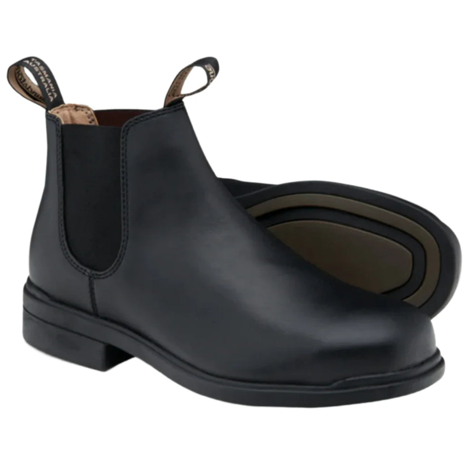 Blundstone Classic Black Leather Elastic Sided Dress Steel Cap Safety Boot (787) (Pre Order) - Ace Workwear