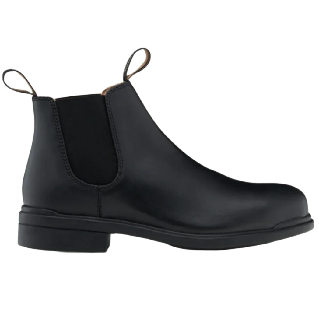 Blundstone Classic Black Leather Elastic Sided Dress Steel Cap Safety Boot (787) (Pre Order) - Ace Workwear