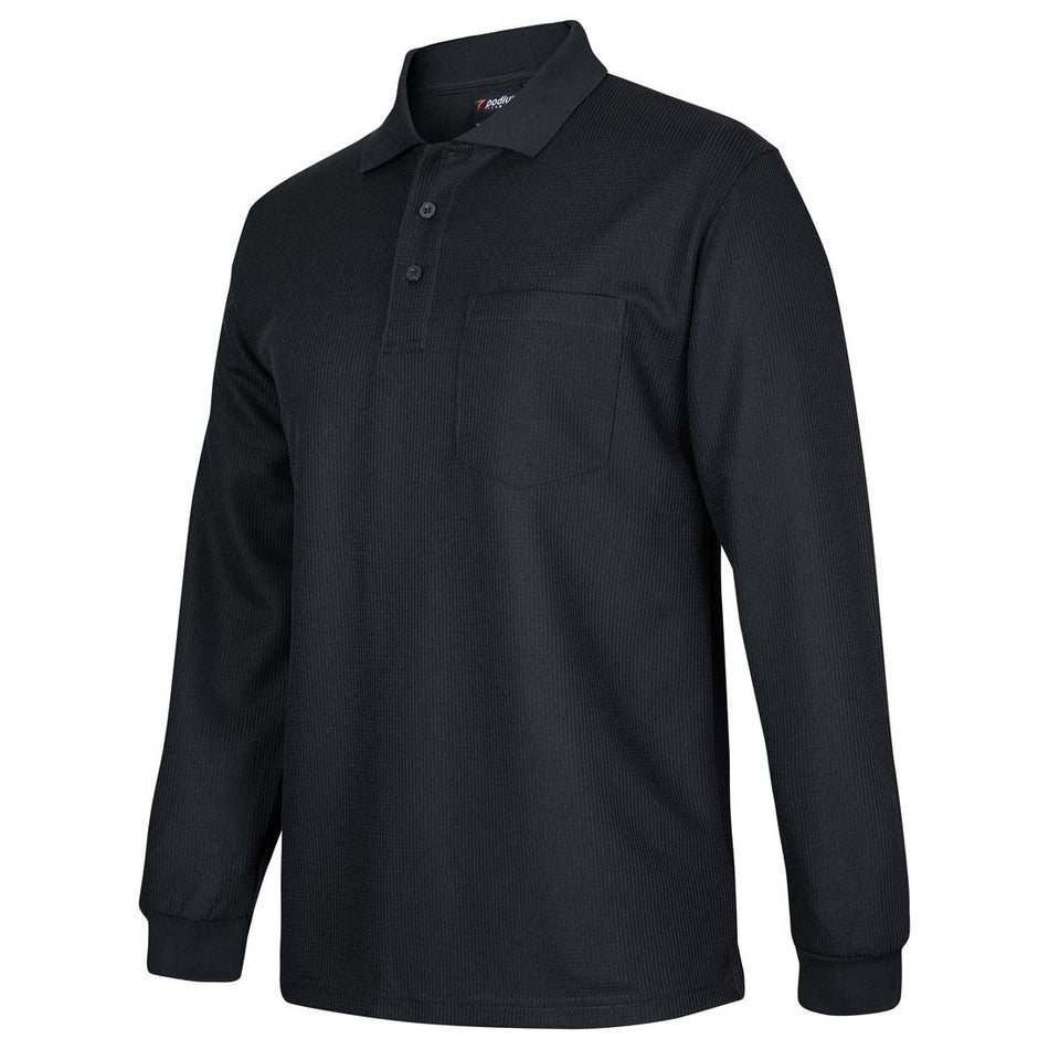 JB's Podium L/S Waffle Pocket Polo (7WPL)