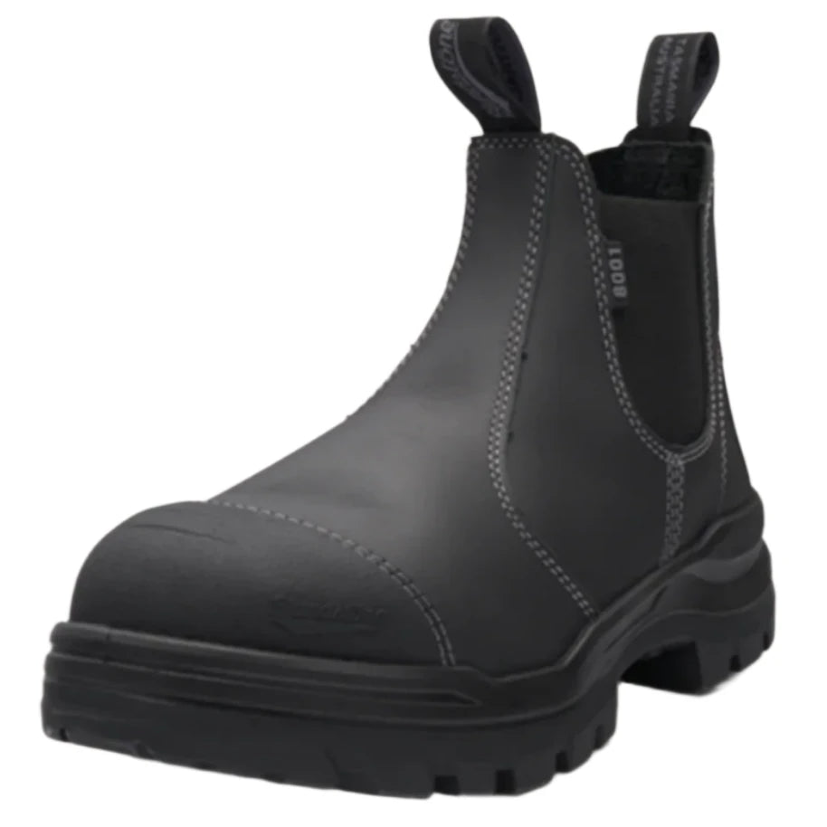 Blundstone Rotoflex Black Water Resistant Platinum Leather Elastic Side Steel Cap Safety Boot (8001) (Pre Order) - Ace Workwear