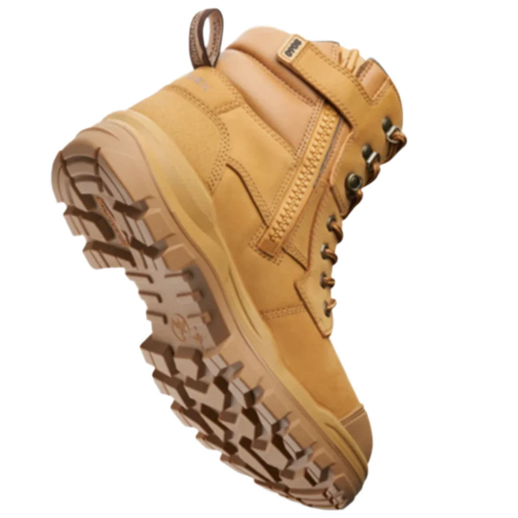 Blundstone Rotoflex Wheat Water Resistant Nubuck 150mm Zip Sided Steel Cap Safety Boot (8060) (Pre Order) - Ace Workwear