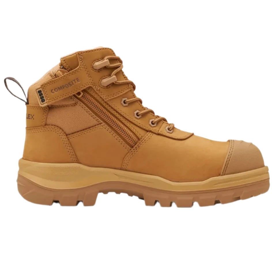 Blundstone Rotoflex Wheat Water Resistant Nubuck 135mm Zip Sided Composite Toe Safety Boot (8550) (Pre Order) - Ace Workwear