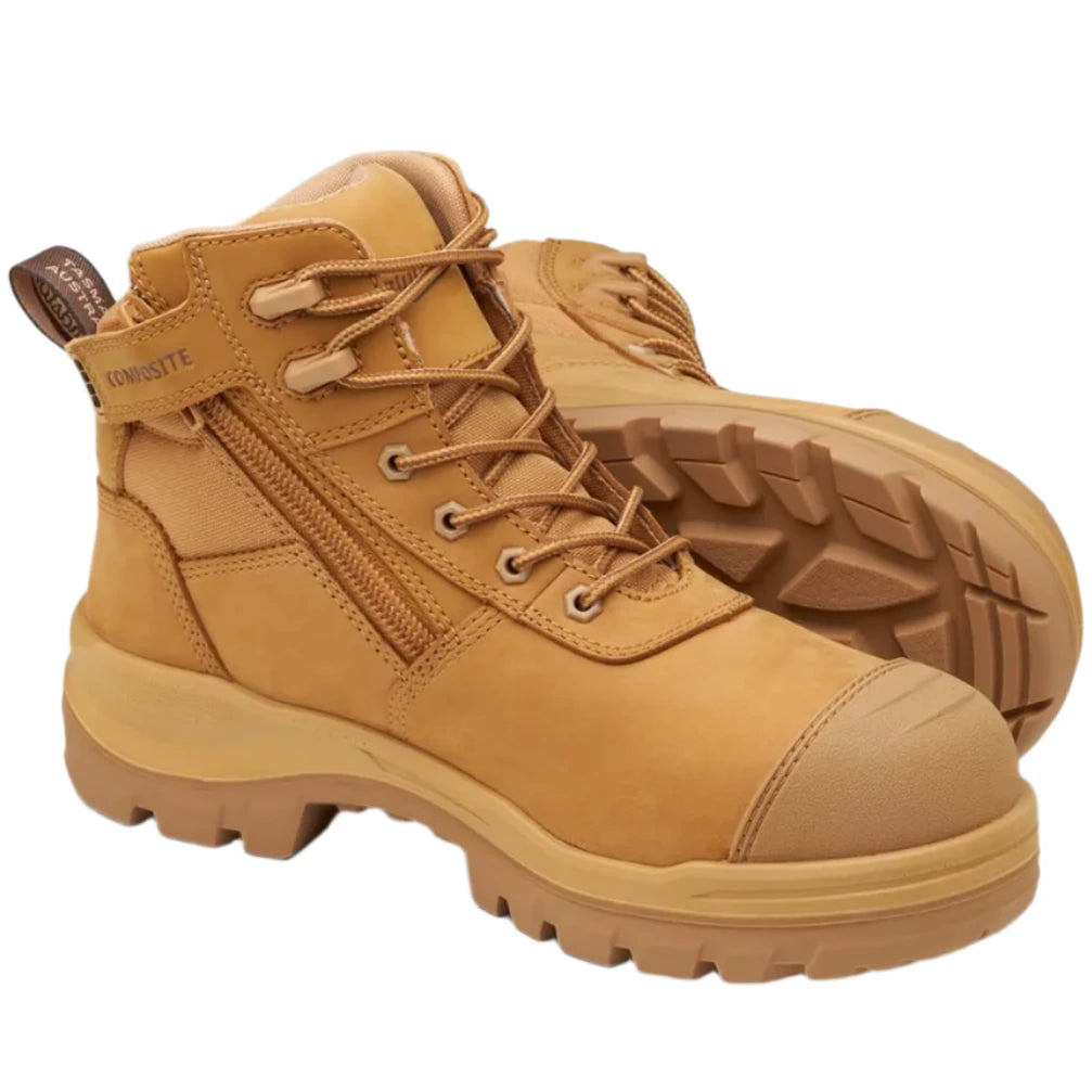 Blundstone Rotoflex Wheat Water Resistant Nubuck 135mm Zip Sided Composite Toe Safety Boot (8550) (Pre Order) - Ace Workwear