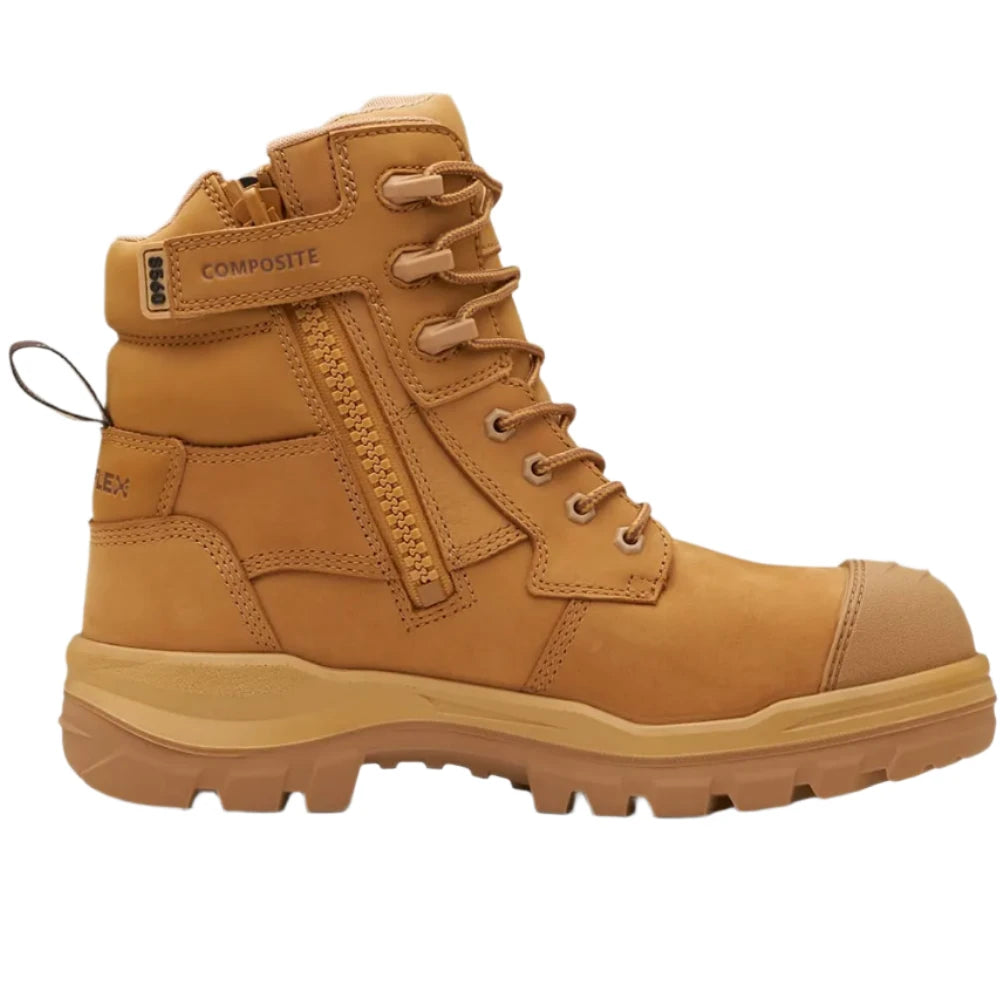 Blundstone Rotoflex Wheat Water Resistant Nubuck 150mm Zip Side Composite Toe Safety Boot (8560) (Pre Order) - Ace Workwear