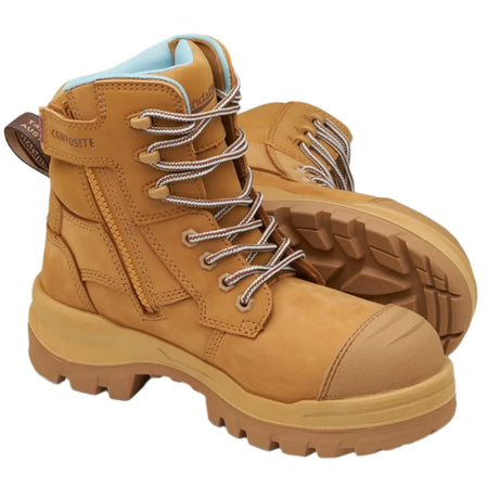 Blundstone Rotoflex Wheat Water Resistant Nubuck 150mm Zip Side Composite Toe Womens Safety Boot (8860) (Pre Order) - Ace Workwear