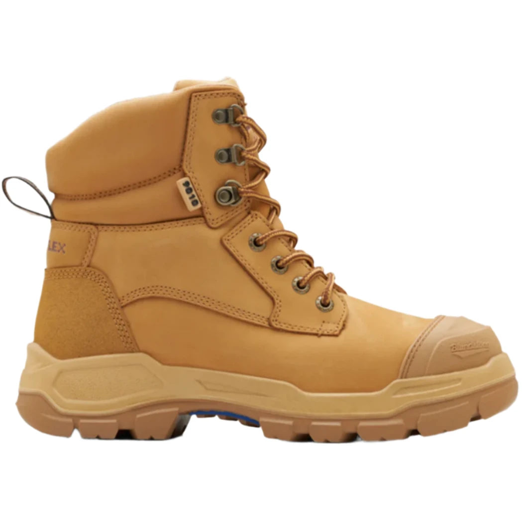 Blundstone Rotoflex Wheat Water Resistant Nubuck 150mm Lace Up Steel Cap Safety Boot (9010) (Pre Order) - Ace Workwear