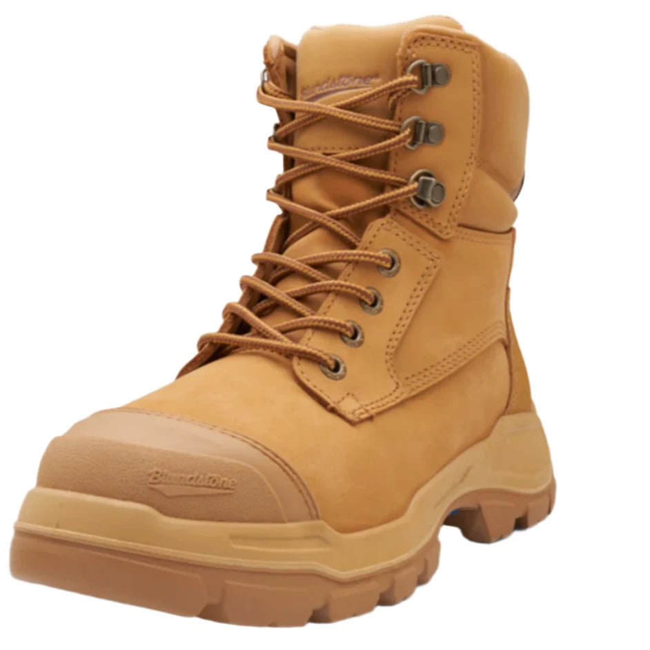 Blundstone Rotoflex Wheat Water Resistant Nubuck 150mm Zip Sided Steel Cap Safety Boot (9060) (Pre Order) - Ace Workwear