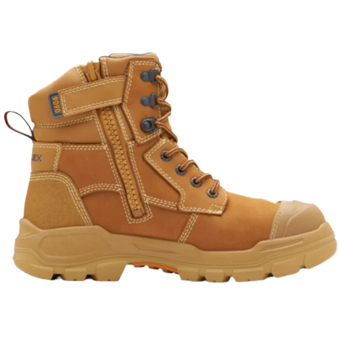 Blundstone Rotoflex Wheat Water Resistant Premium Nubuck 150mm Penetration Resistant Zip Sided Steel Cap Safety Boot (9090) (Pre Order) - Ace Workwear