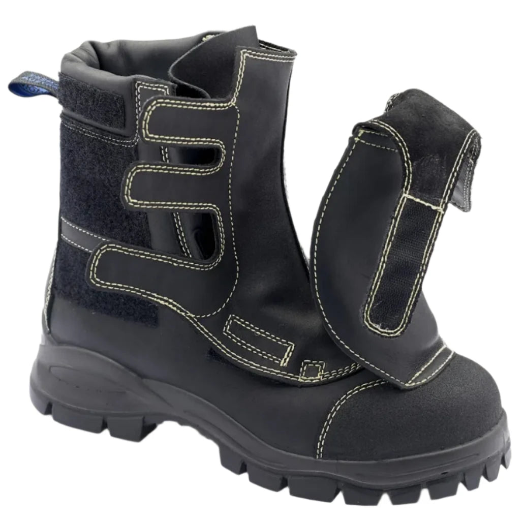 Blundstone Black Flame Retardant Smelter Boot Steel Cap With Met Guard And Scuff Cap (971) (Pre Order) - Ace Workwear